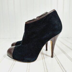 Giuseppe Zanotti Suede Almond Toe Stilletto Heel Booties D265